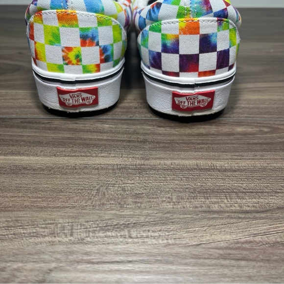 Vans Checkerboard tie dye shoes Mens 5,womens 6.5Comfy Cush - Picture 6 of 7